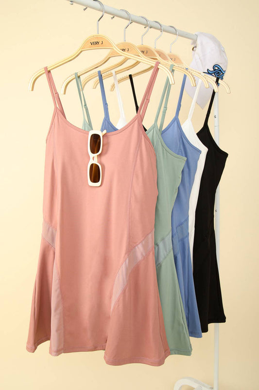 Activewear Mesh Detail Tennis Mini Dress