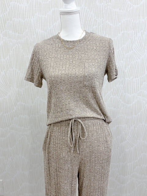 Ribbed Knit Lounge Set