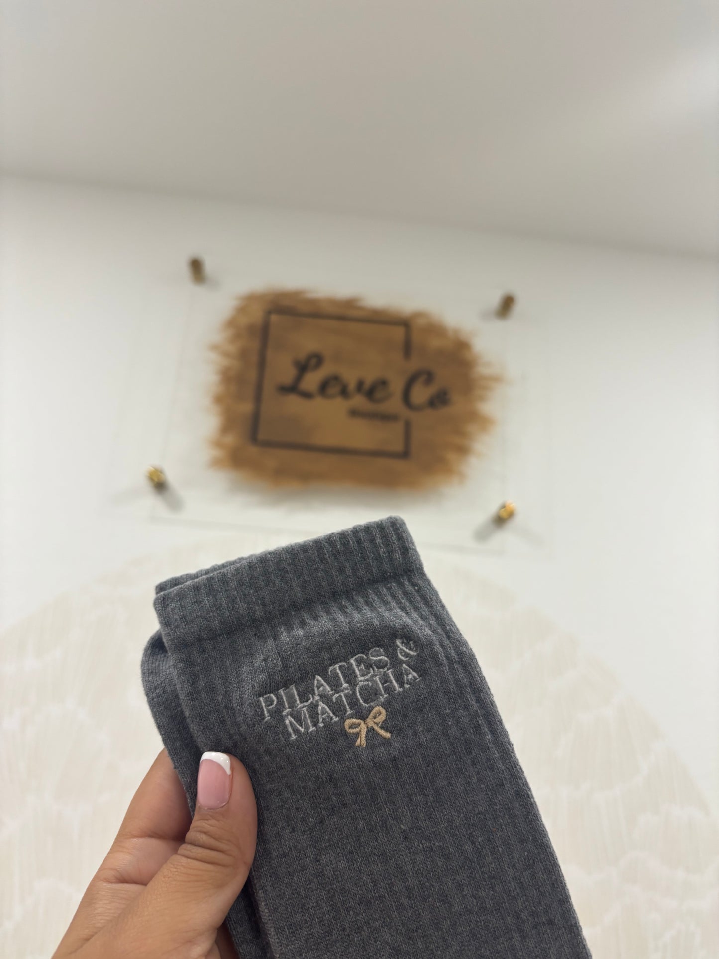 Pilates & Matcha Crew Socks