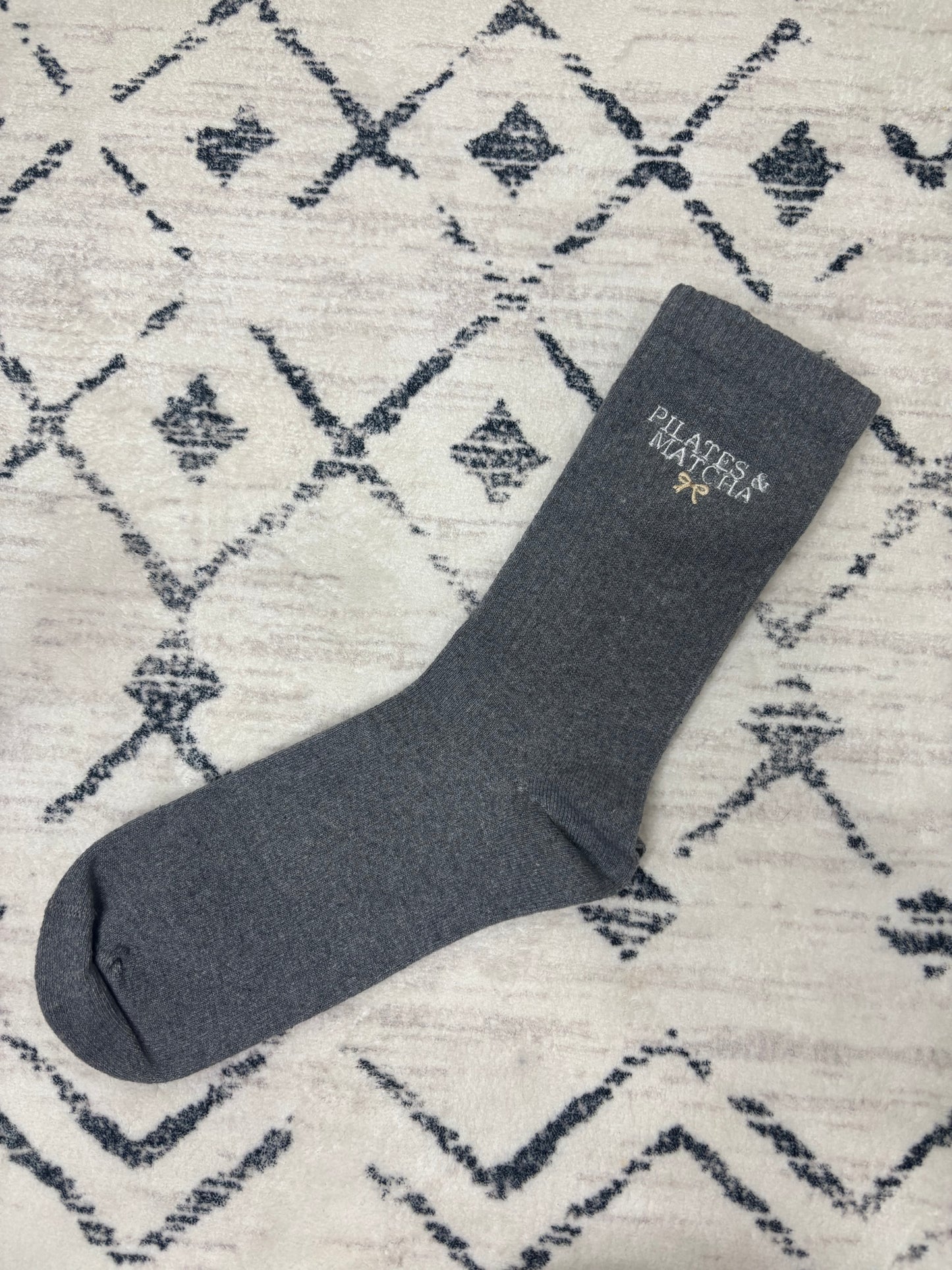 Pilates & Matcha Crew Socks