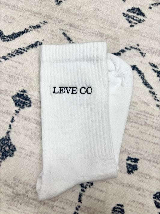 LEVECO Crew Socks - White