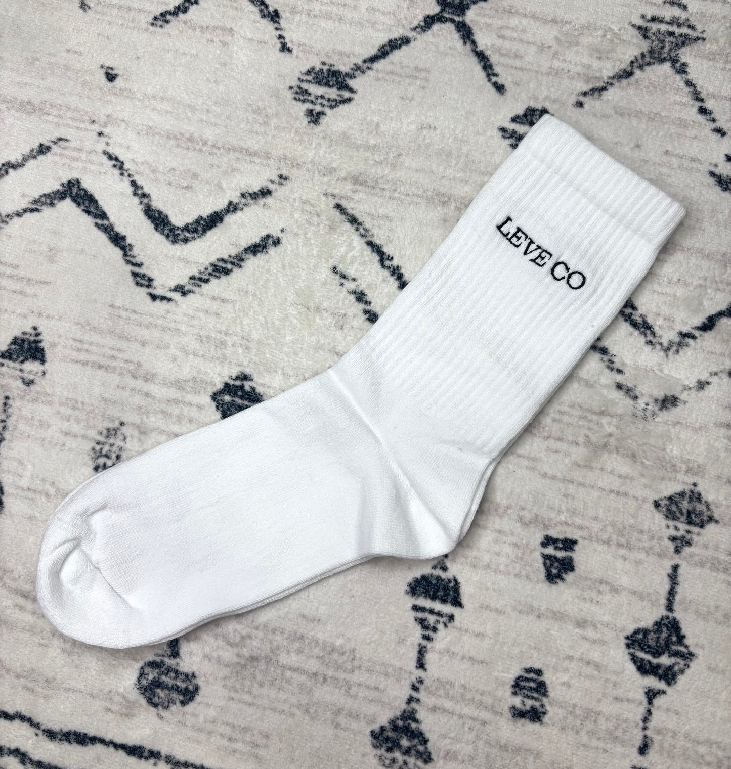 LEVECO Crew Socks - White