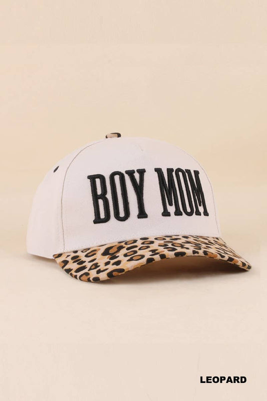 Leopard Boy Mom Snapback Hat