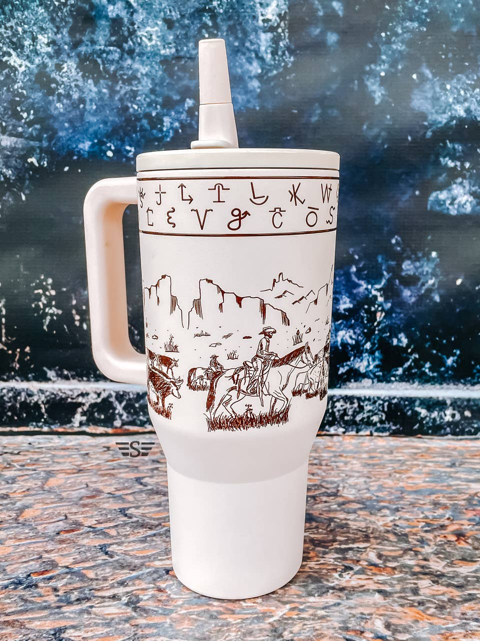 Cattle Drive 32oz Flip Top Tumbler
