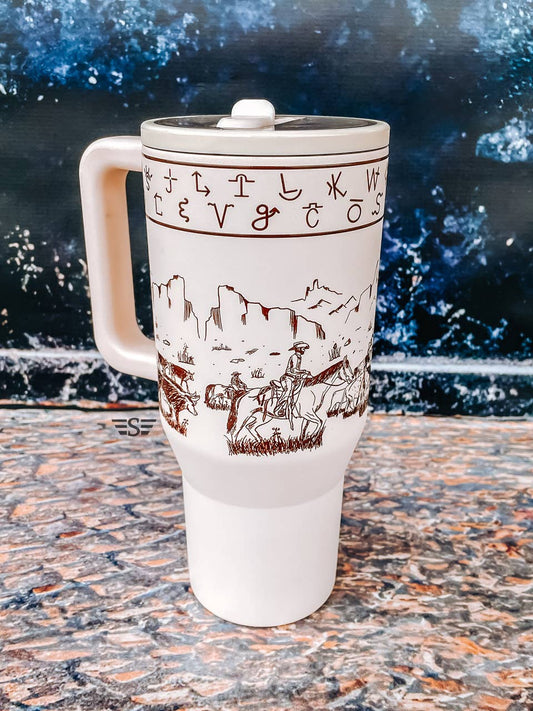 Cattle Drive 32oz Flip Top Tumbler