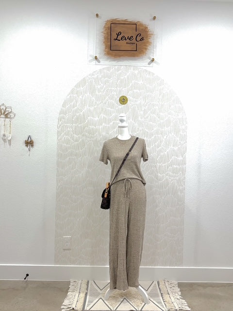 Ribbed Knit Lounge Set